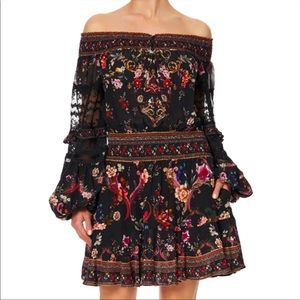 Camilla off-the-shoulder mini dress